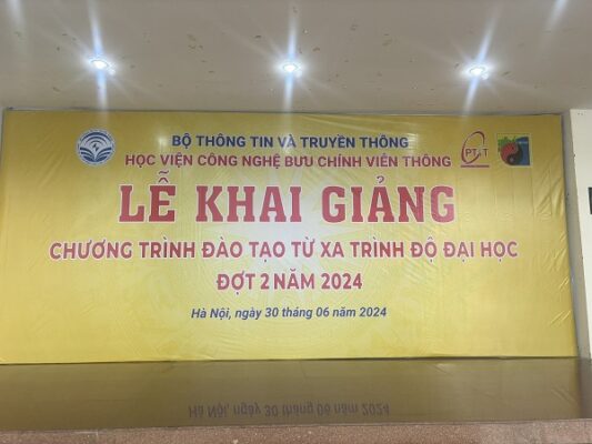 Lễ khai giảng chương trình đào tạo từ xa trình độ Đại học đợt 2 năm 2024 của trường Học viện Công Nghệ Bưu Chính Viễn Thông